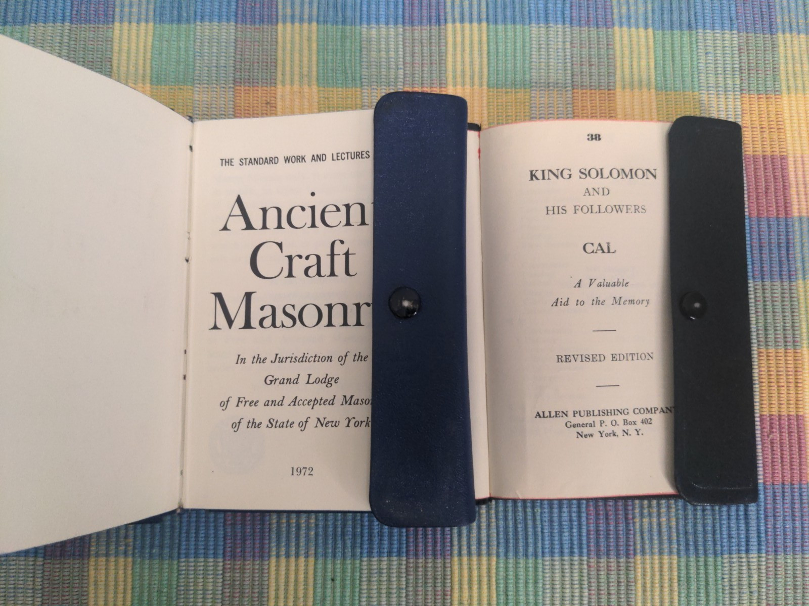 1972 Ancient Craft Masonry & 1947 King Solomon Freemasons Coded Books Freemason