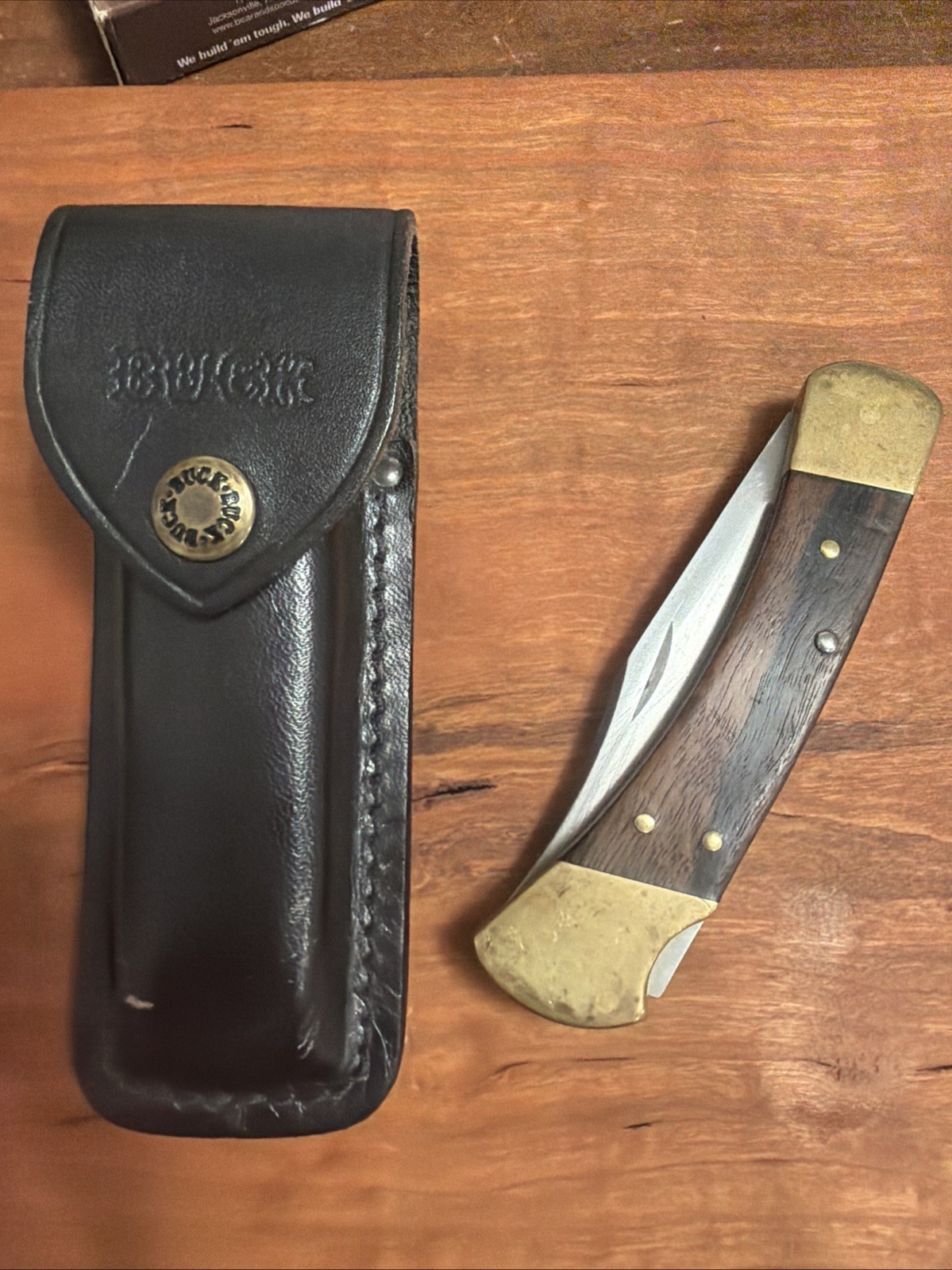 Vintage 1974-1980 Buck 110 Pocket Knife & Sheath