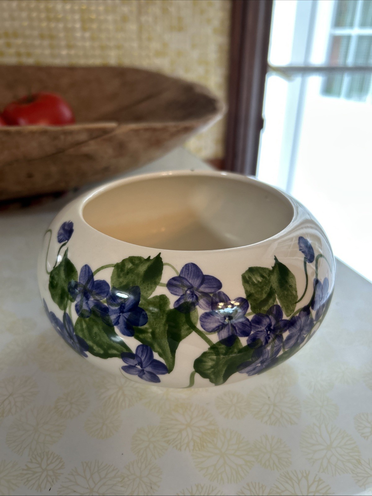 Vintage Handmade African Violet Planter/Vase By MA Bentz - Garden Grove Pottery