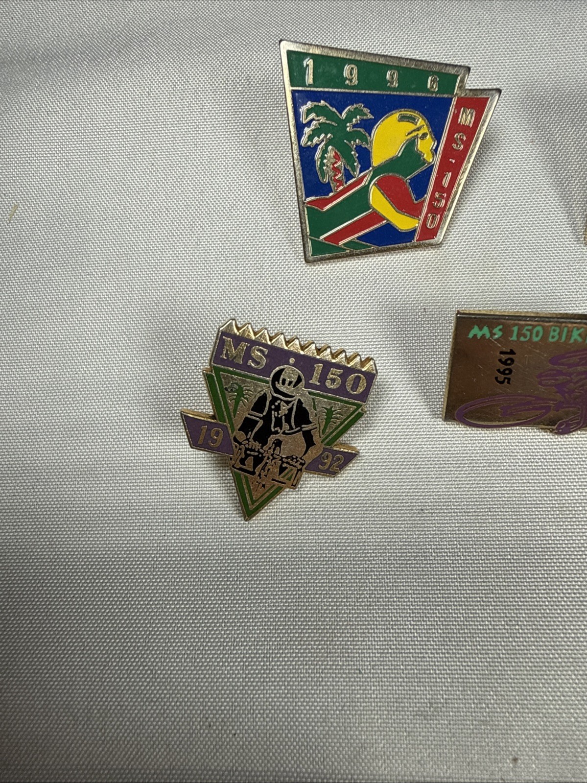 MS 150 Bike Tour Cycling Bicycle Lapel Pin Pinback Lot Of 5 1992-1997