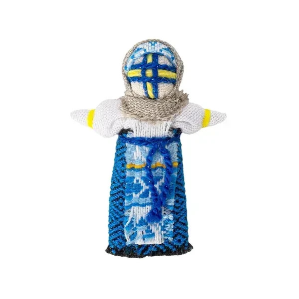 Handmade Ukrainian Motanka Doll Brooch Blue Fabric Pin Traditional Folk Amulet 3 Handmade Ukrainian Motanka Doll Brooch Blue Fabric Pin Traditional Folk Amulet 3