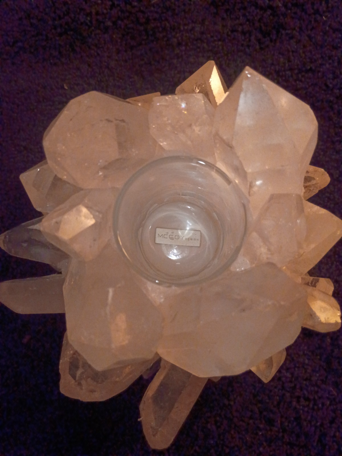 Kathryn McCoy clear quartz votive holders Kathryn McCoy clear quartz votive holders