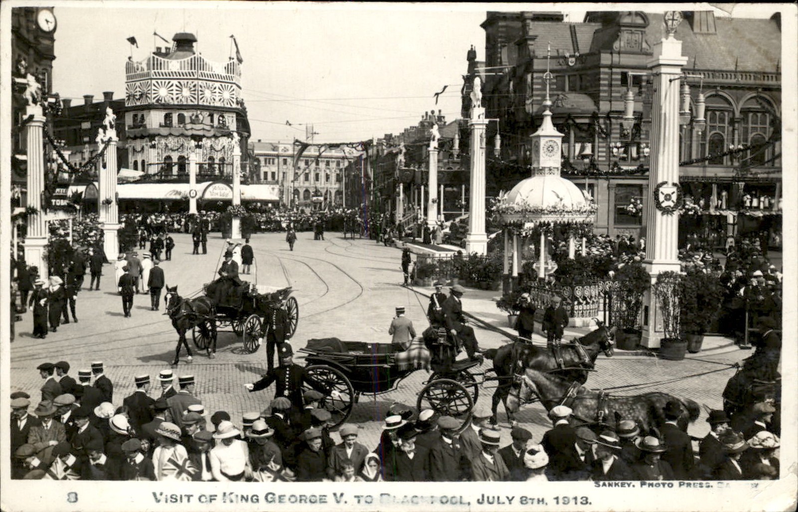 Blackpool England Visit of King George V c1910 Real Photo Postcard bhn