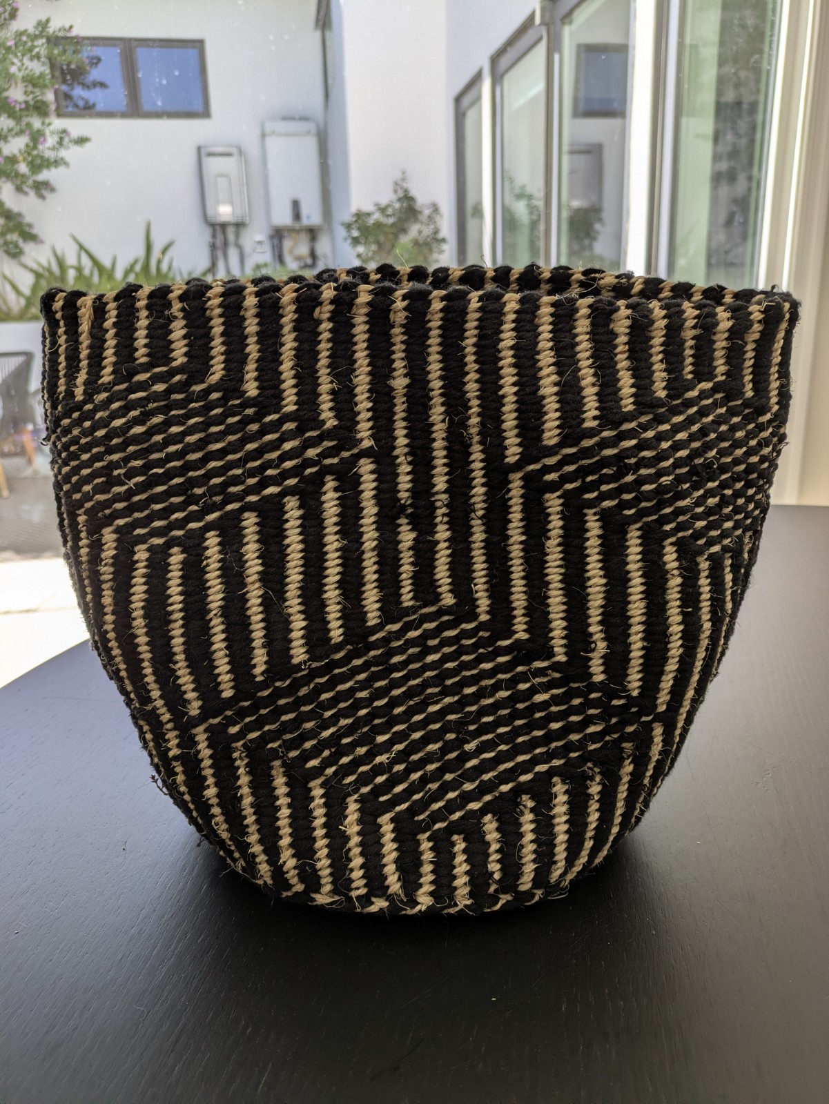 Handwoven African Sisal & Recycled Wool Storage Basket/Plant Holder