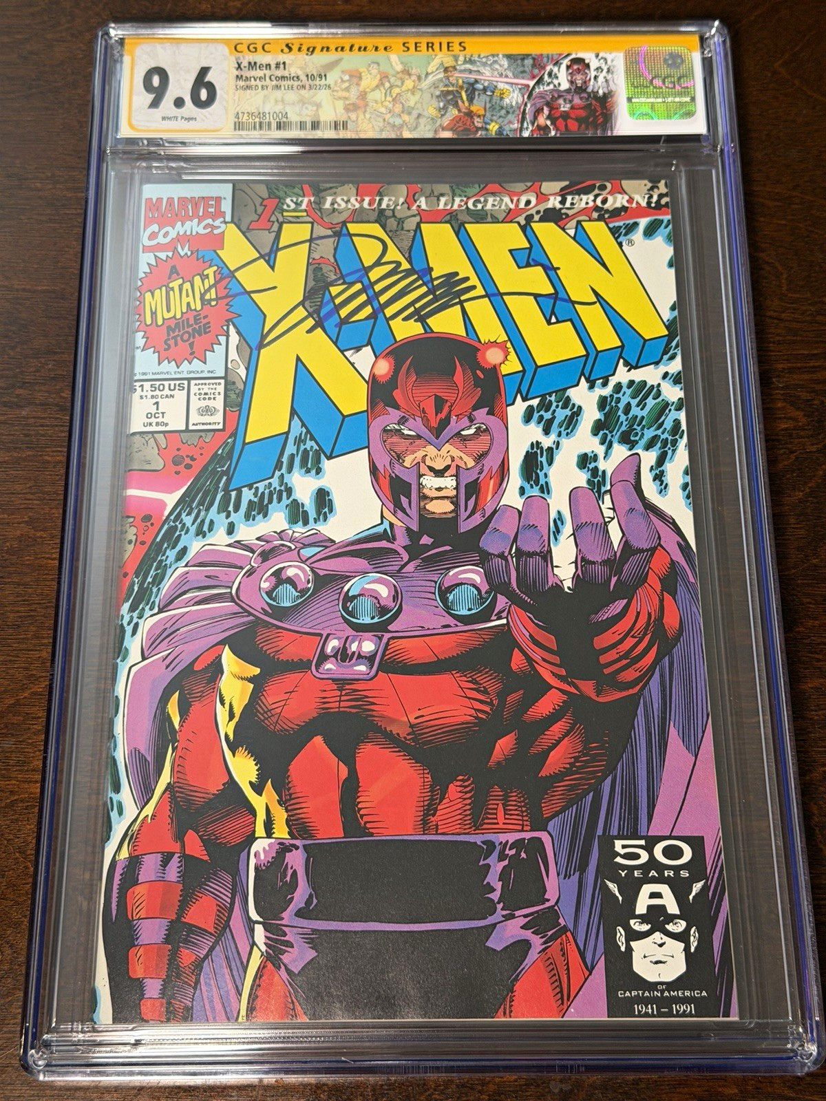 FREE SHIPPING Marvel X-Men #1 (1991) CGC Signature Series 9.6 Signed by Jim Lee