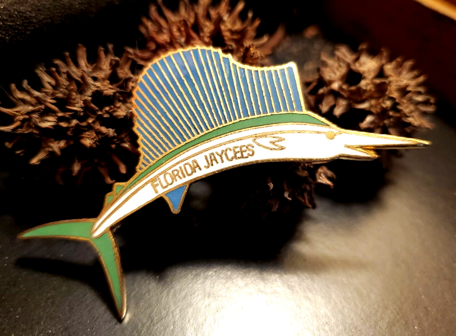 Rare vintage JAYCEES Florida sail fish hat pin lapel pin Rare vintage JAYCEES Florida sail fish hat pin lapel pin