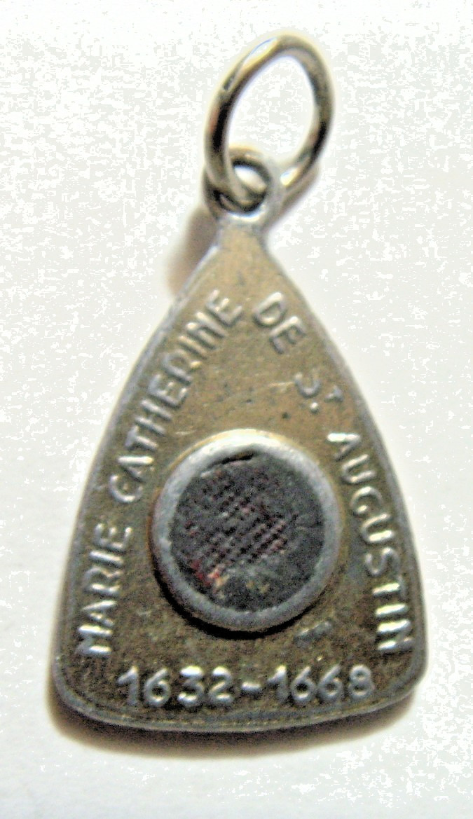 antique catholic Saint Marie Catherine de St Augustine relic pendent 54463 antique catholic Saint Marie Catherine de St Augustine relic pendent 54463