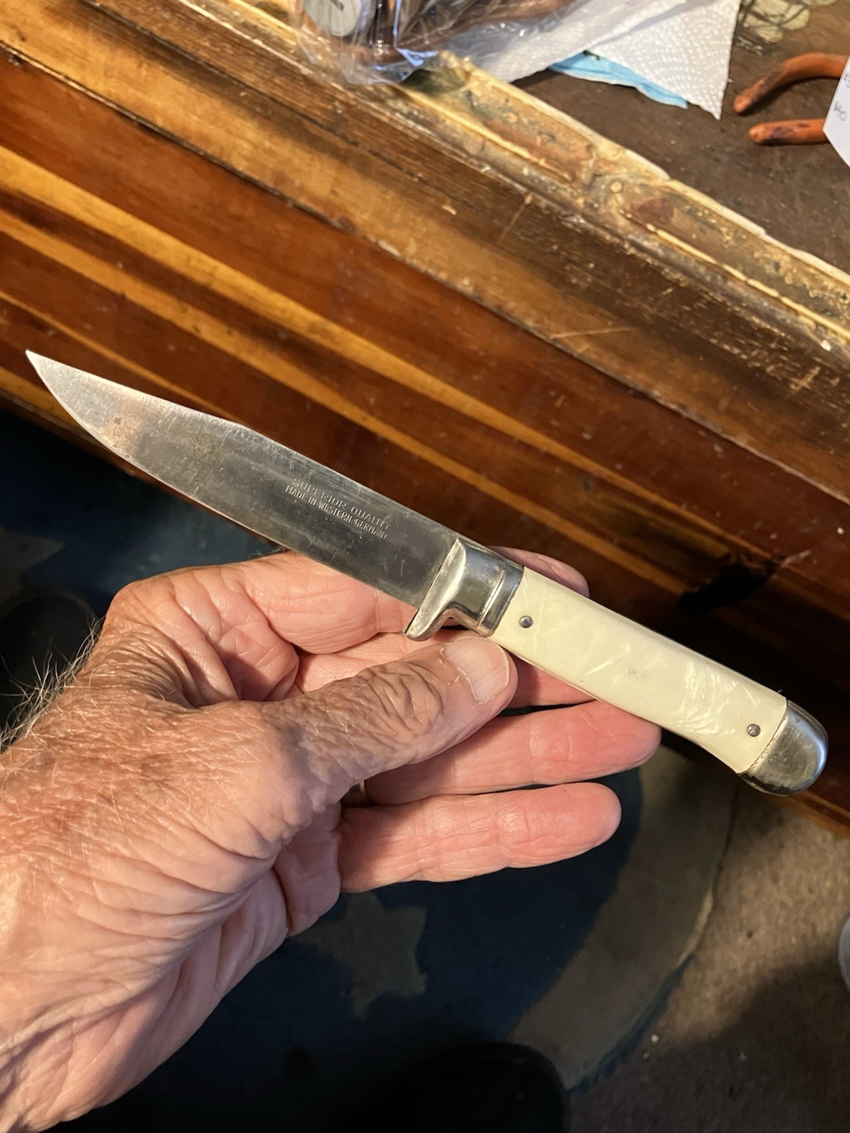 Vtg 1949-1990 SUPERIOR QUALITY Made in Western Germany Fixed Blade Hunting Knife