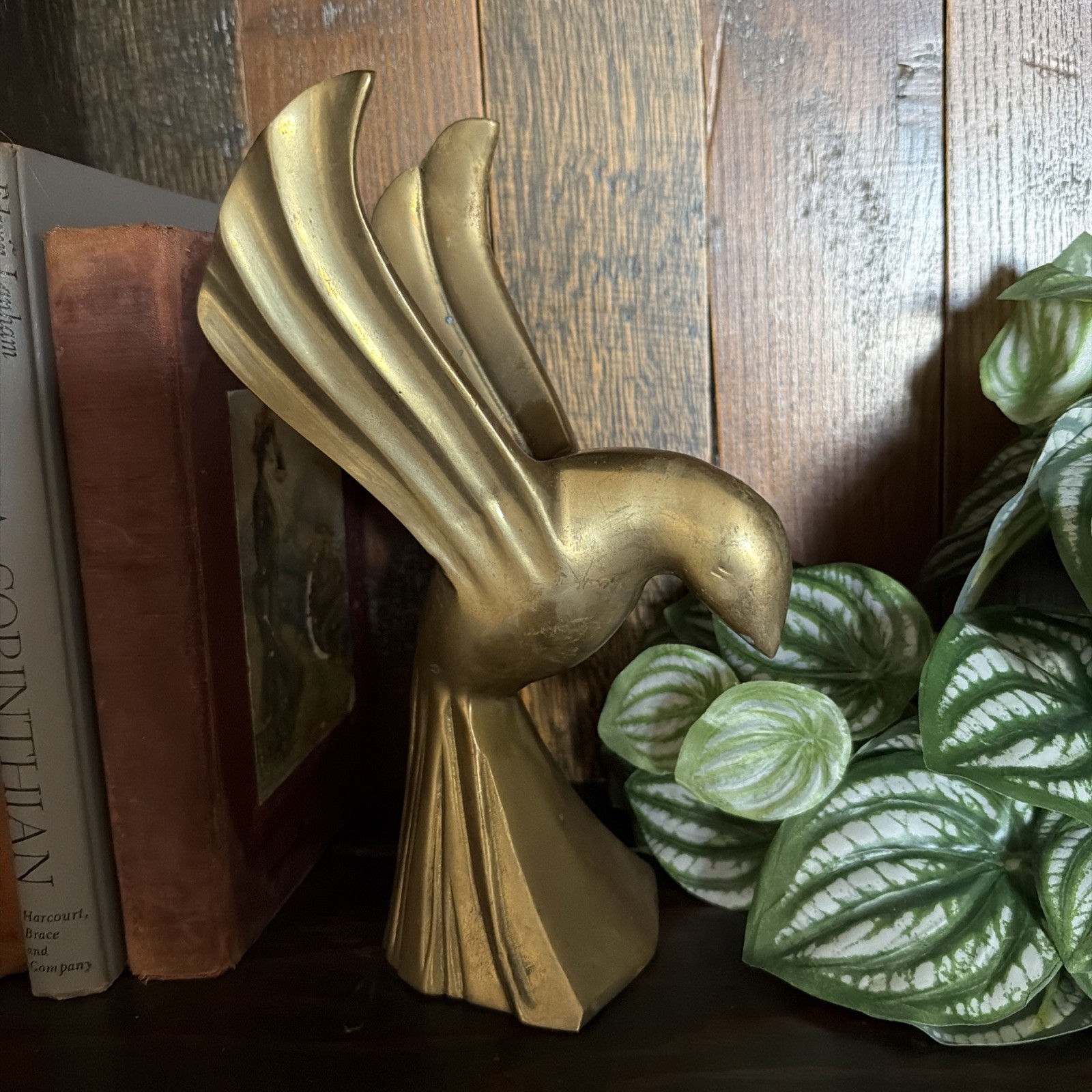(2) Vintage Mid Century Brass Swallow Bird Bookends PM Craftsman Style MCM Heavy (2) Vintage Mid Century Brass Swallow Bird Bookends PM Craftsman Style MCM Heavy
