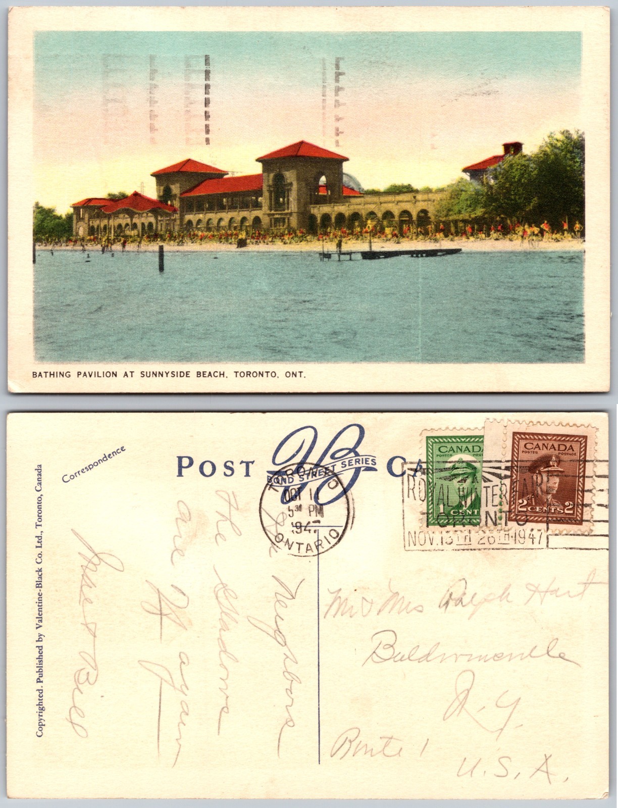 Sunnyside Beach Bathing Pavilion Toronto Postcard