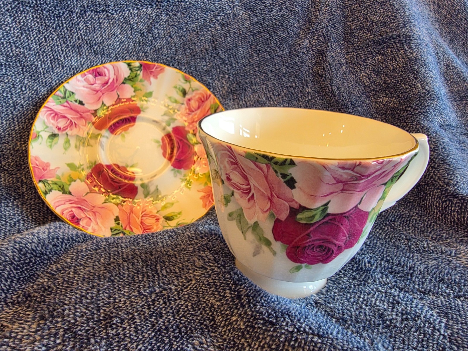 Royal Kensington English Rose Cup and Saucer