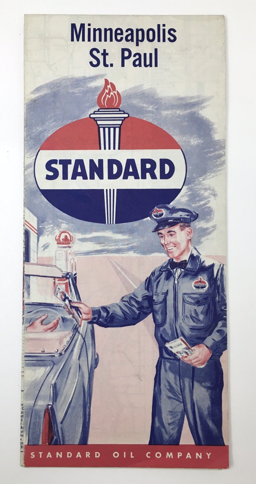 Vintage Standard Oil Company Minneapolis St. Paul Road Map Rand McNally