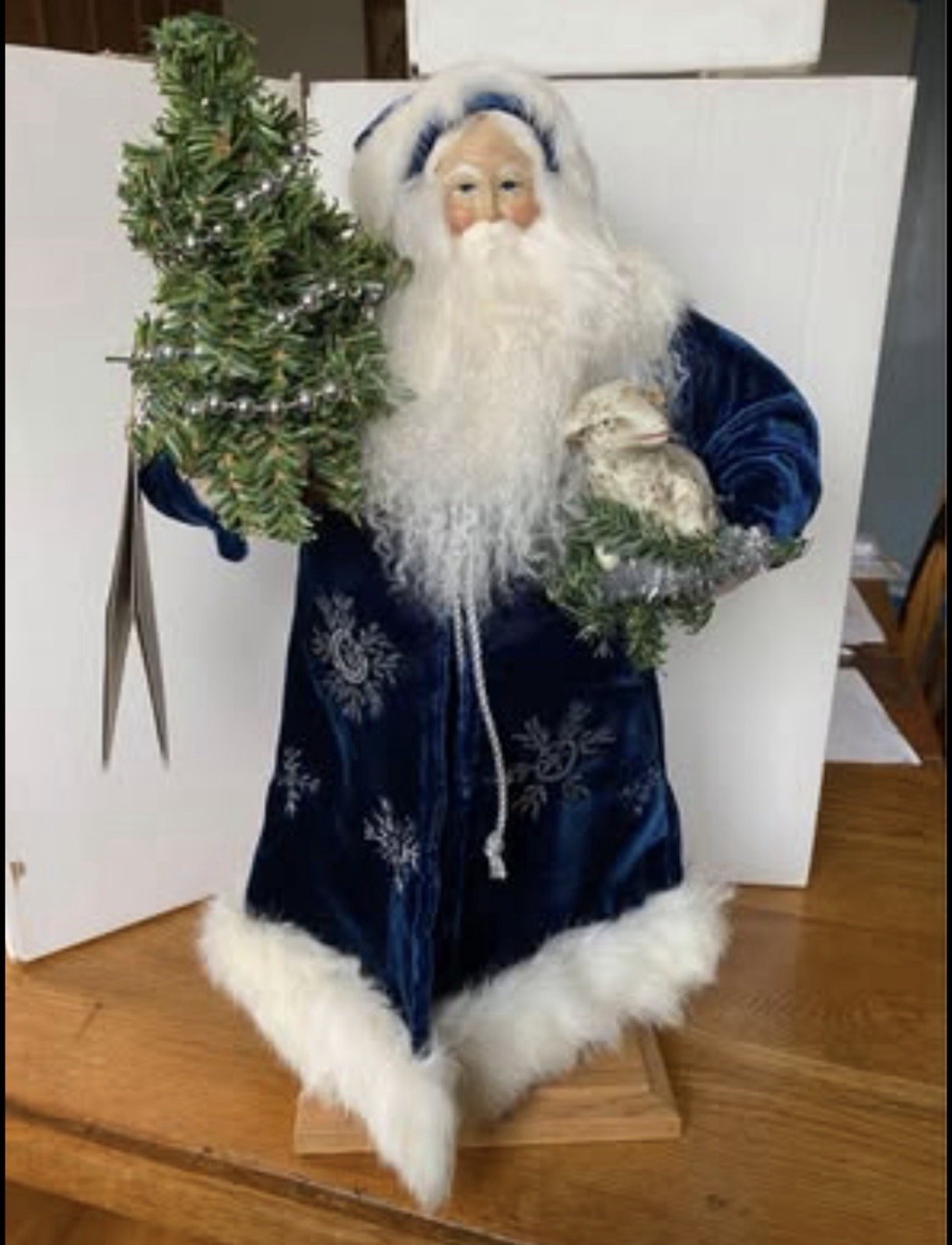 Lynn Haney Collection “Champion Midnight Blue” Santa Figurine 2008 Style #18208