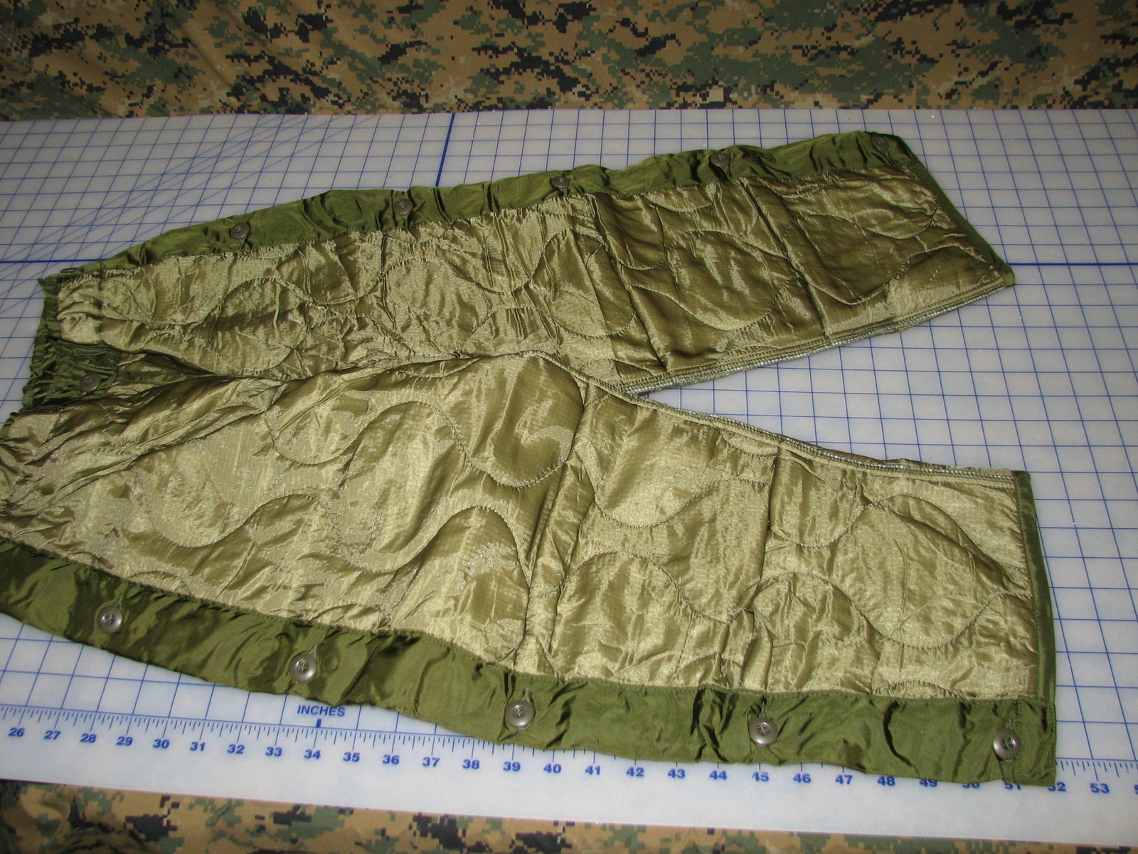 case lot 15 Large short regular FIELD trousers pants LINERS w/ buttons down leg