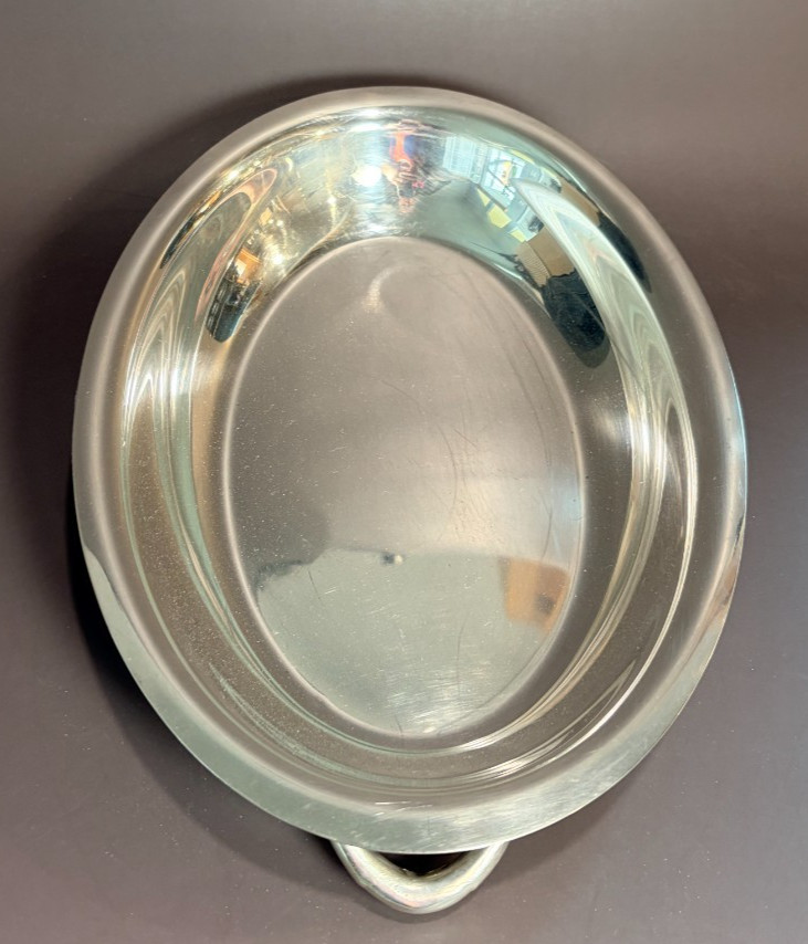 Pair VTG 10.5 inch Silverplate Serving Platters Minimalist MCM Barware Trays Pair VTG 10.5 inch Silverplate Serving Platters Minimalist MCM Barware Trays