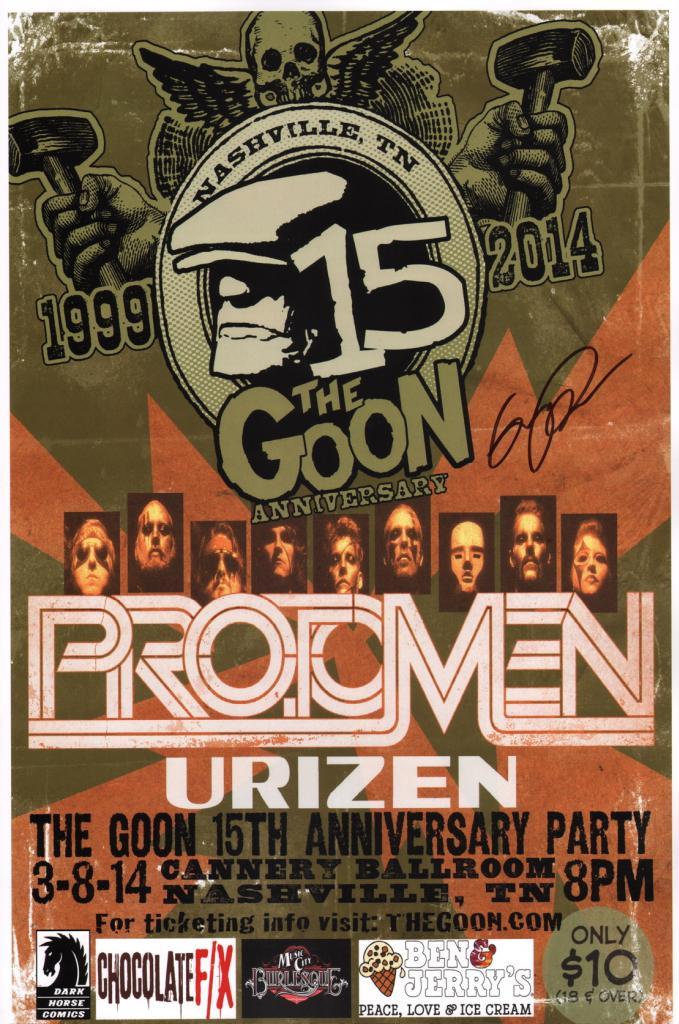 Eric Powell SIGNED The Goon / Dark Horse Comic Art Print 15th Anniversary Party