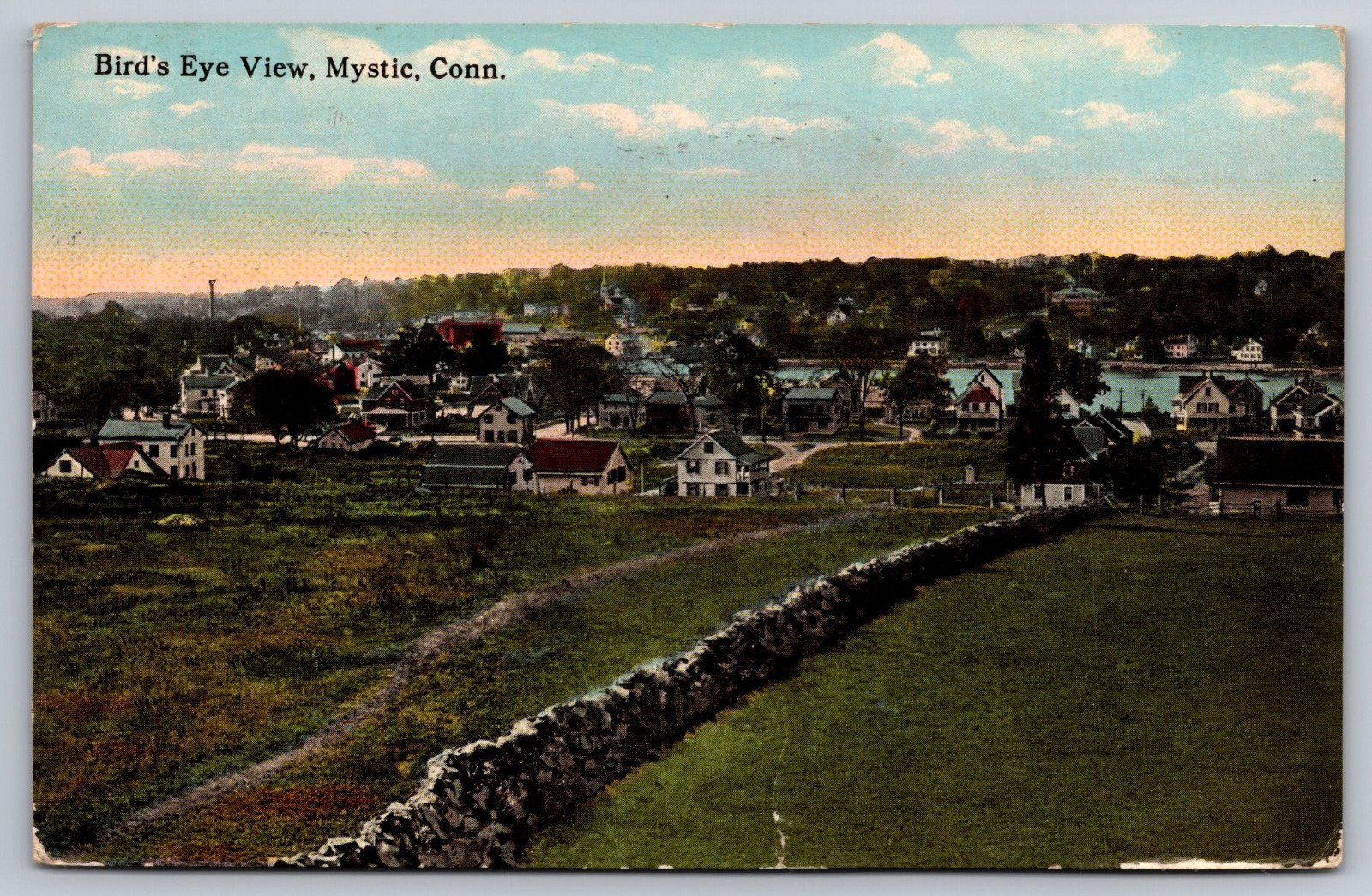 F 457, Bird's Eye View, Mystic, Conn., c1913, Divided Back F 457, Bird's Eye View, Mystic, Conn., c1913, Divided Back