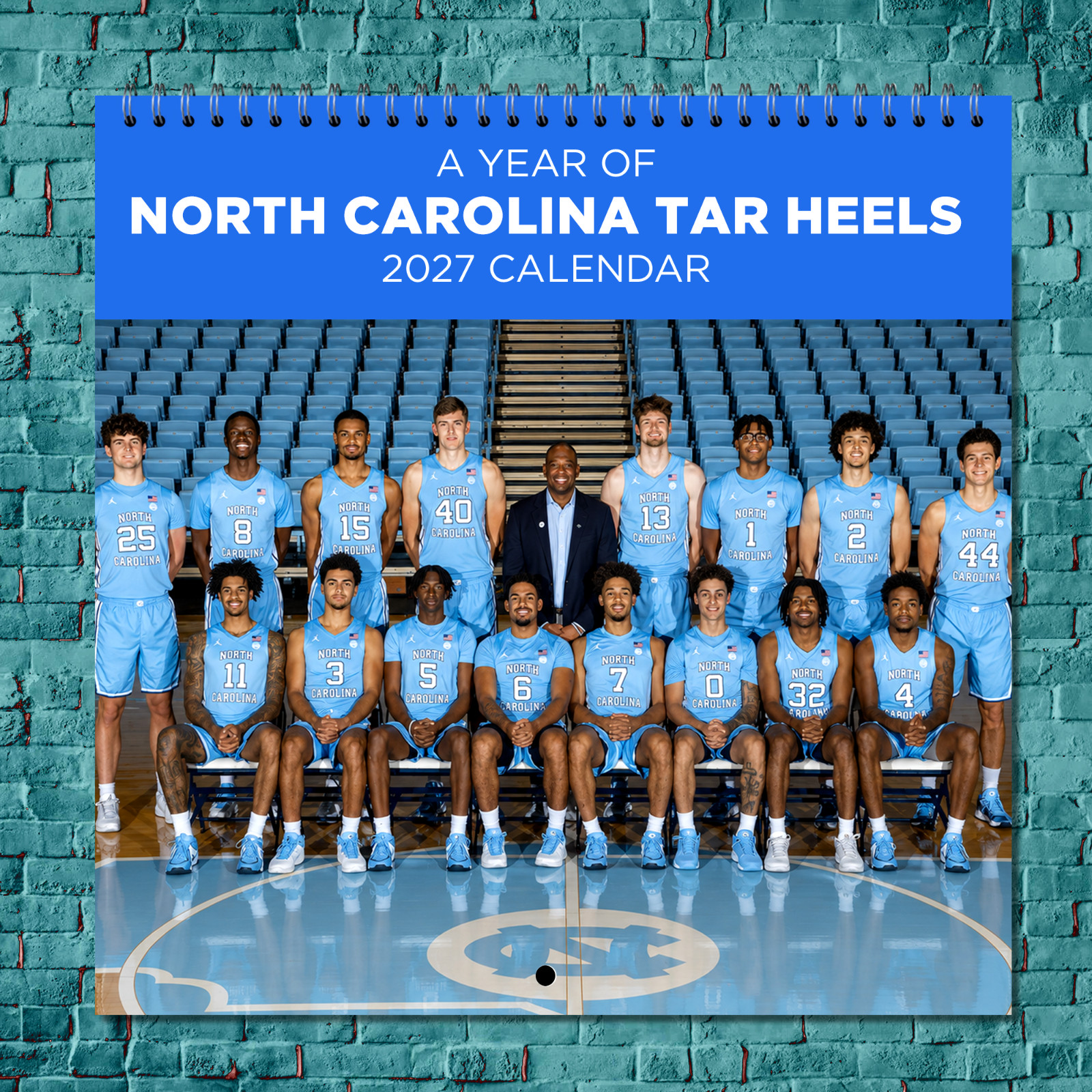 North Carolina Tar Heels 2027 Wall Calendar 12 Month Celebrity Photo Fan