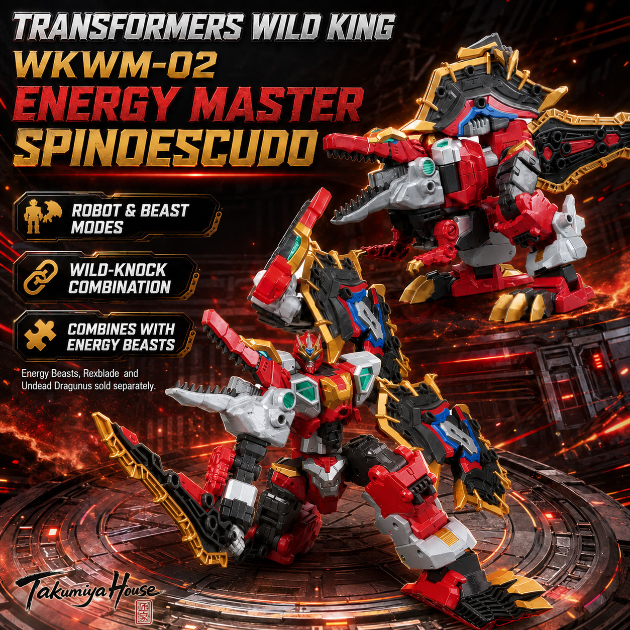 Transformers Wild King WKWM-02 Energy Master Spinoescudo - PRESALE