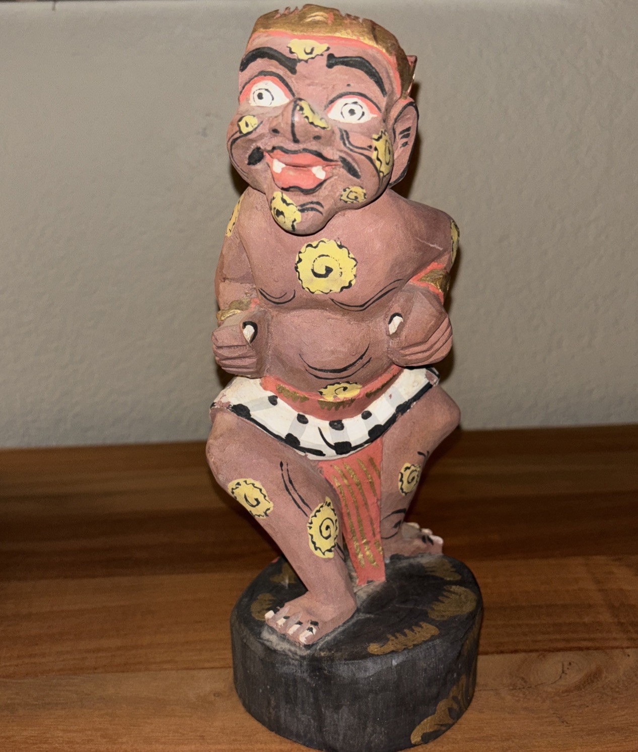 Vintage Bali Keris Holder Temple Guardian Wood Tribal Sculpture Figure - 9.5 Vintage Bali Keris Holder Temple Guardian Wood Tribal Sculpture Figure - 9.5