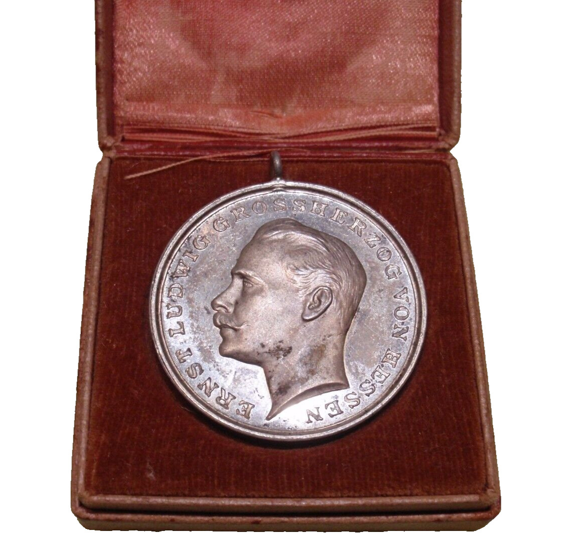 Medal Germany SILVER World War I era For Bravery Awarded Hessian Ernst Ludwig