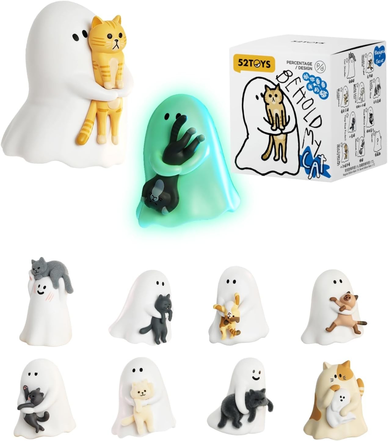Ghody - Behold My Cat Blind Box, Whole Set 9Pcs Collectible Toy Kawaii Action Fi Ghody - Behold My Cat Blind Box, Whole Set 9Pcs Collectible Toy Kawaii Action Fi