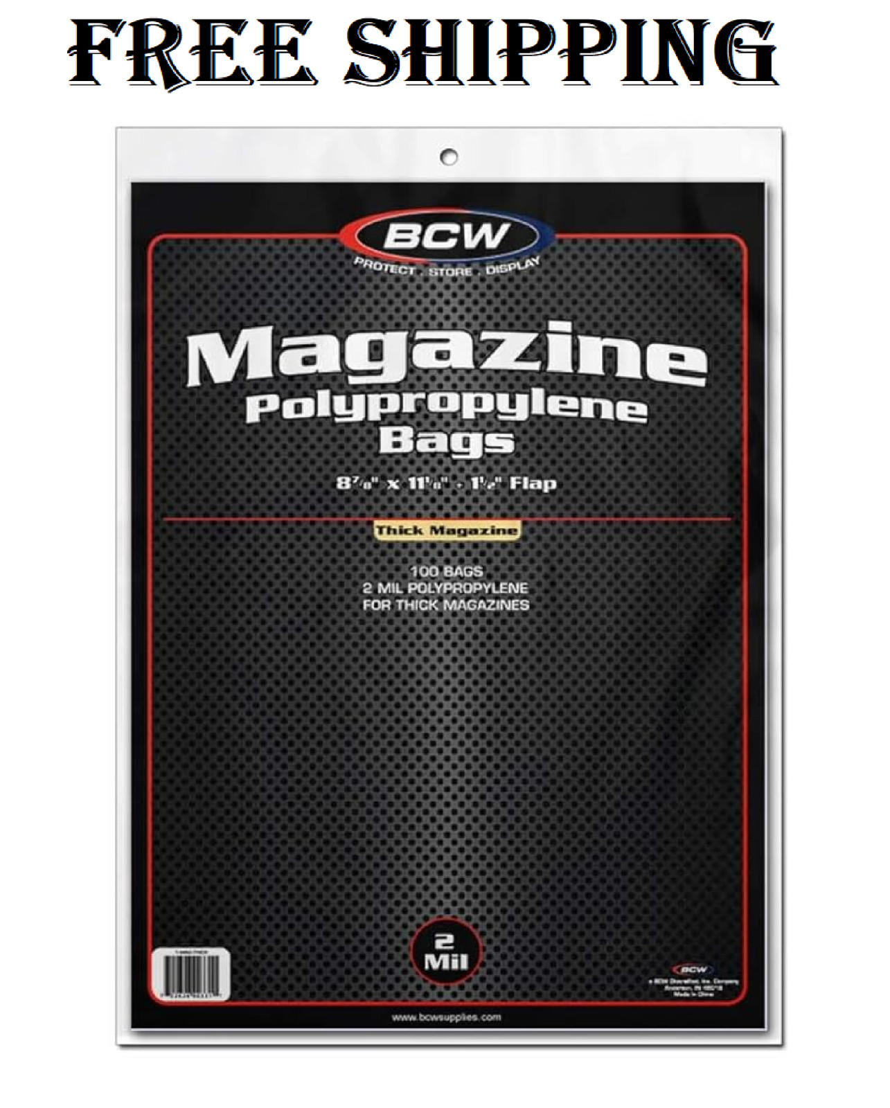 BCW Thick Magazine Bags - 1 Pack of 100 | Acid-Free, Clear Polypropylene Sleeves BCW Thick Magazine Bags - 1 Pack of 100 | Acid-Free, Clear Polypropylene Sleeves