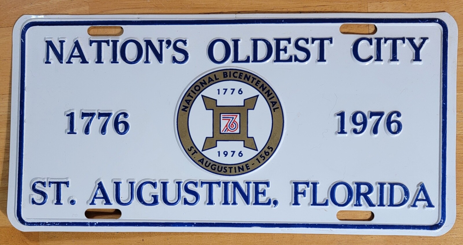 1976 St Augustine Fla Bicentennial License Plate Nations Oldest City 1976 St Augustine Fla Bicentennial License Plate Nations Oldest City