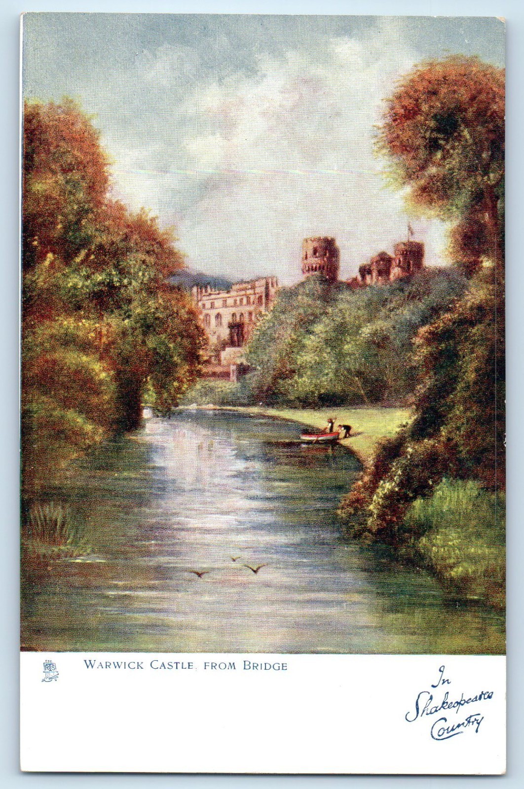 1910 Leamington Warwickshire Tuck Oilette Postcard Shakespeare\'s Country Castle
