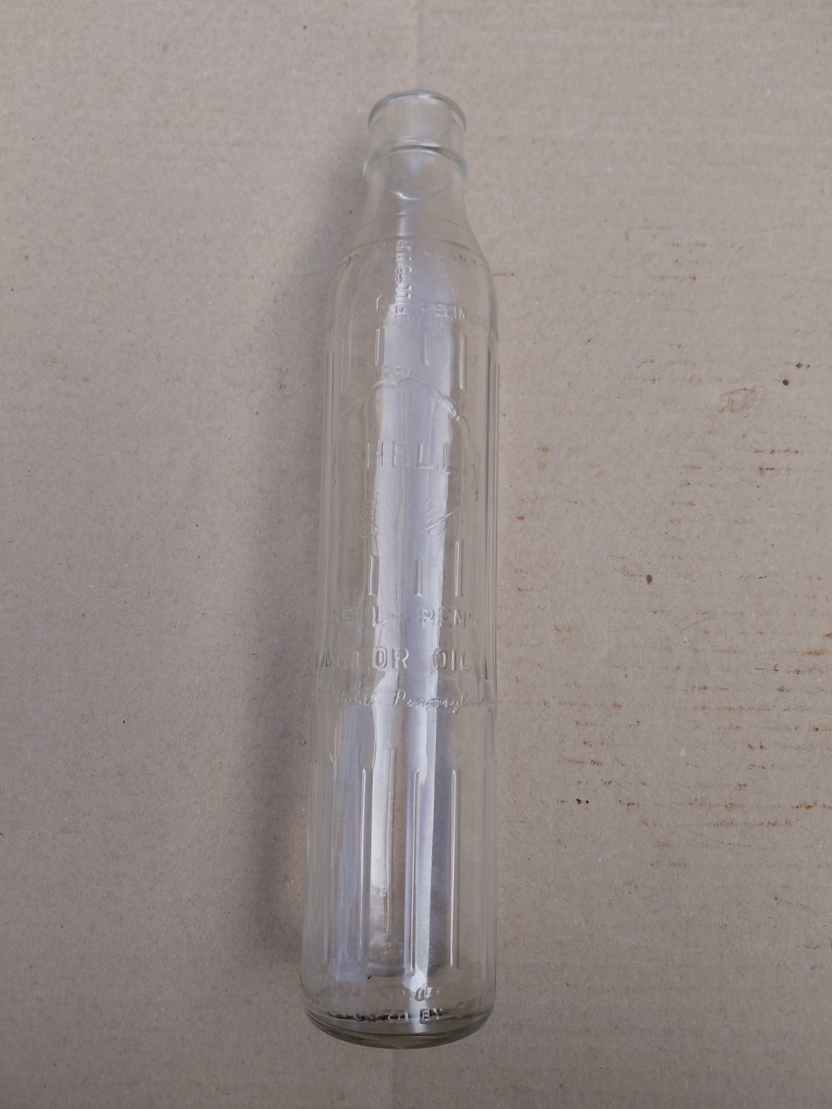 Vintage Shell Penn Glass Quart Motor Oil Bottle