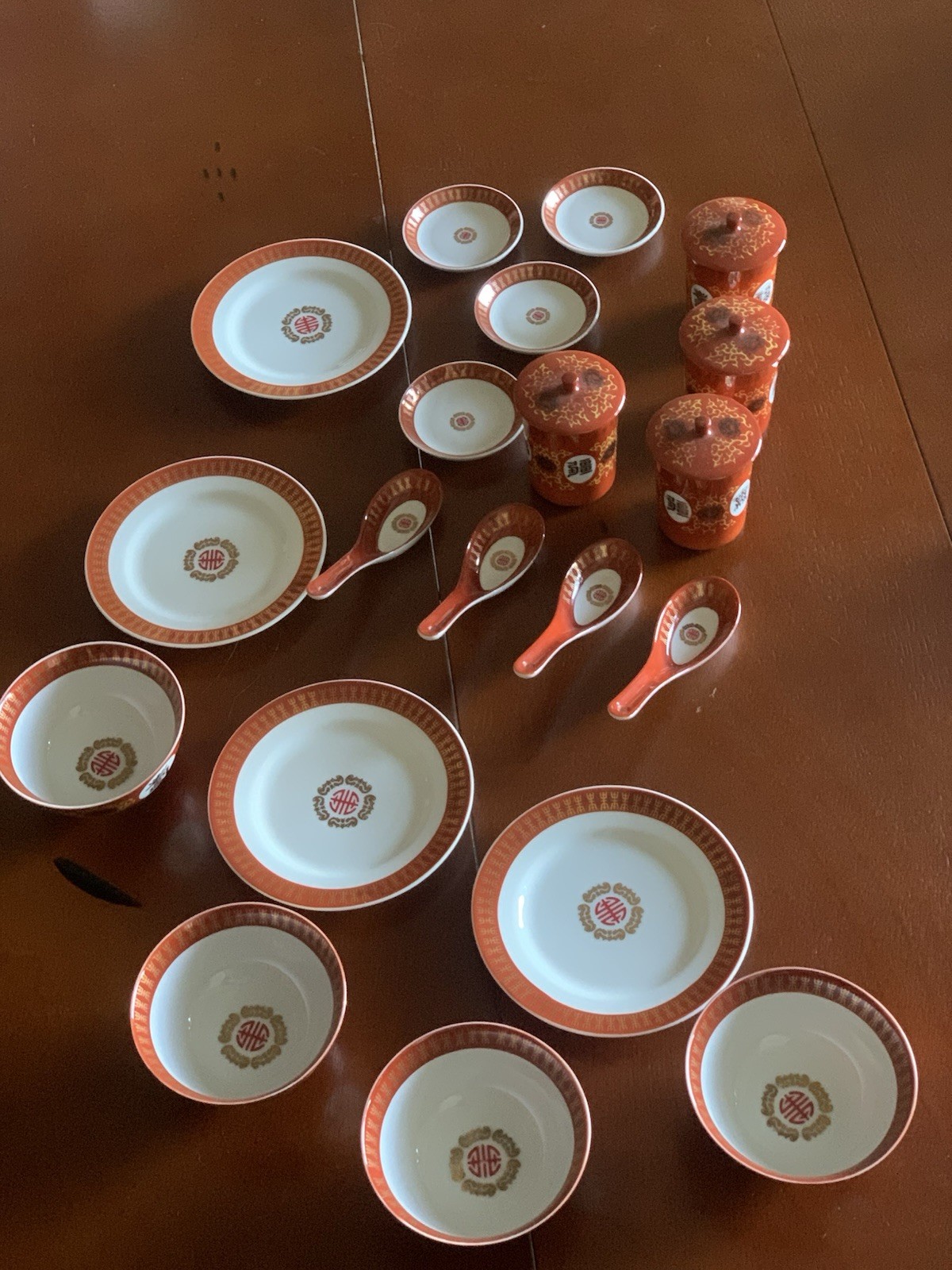 Datang Tatung 24 piece Chinese/Taiwanese Vintage 1960’s Set Bowls Spoons & More Datang Tatung 24 piece Chinese/Taiwanese Vintage 1960’s Set Bowls Spoons & More