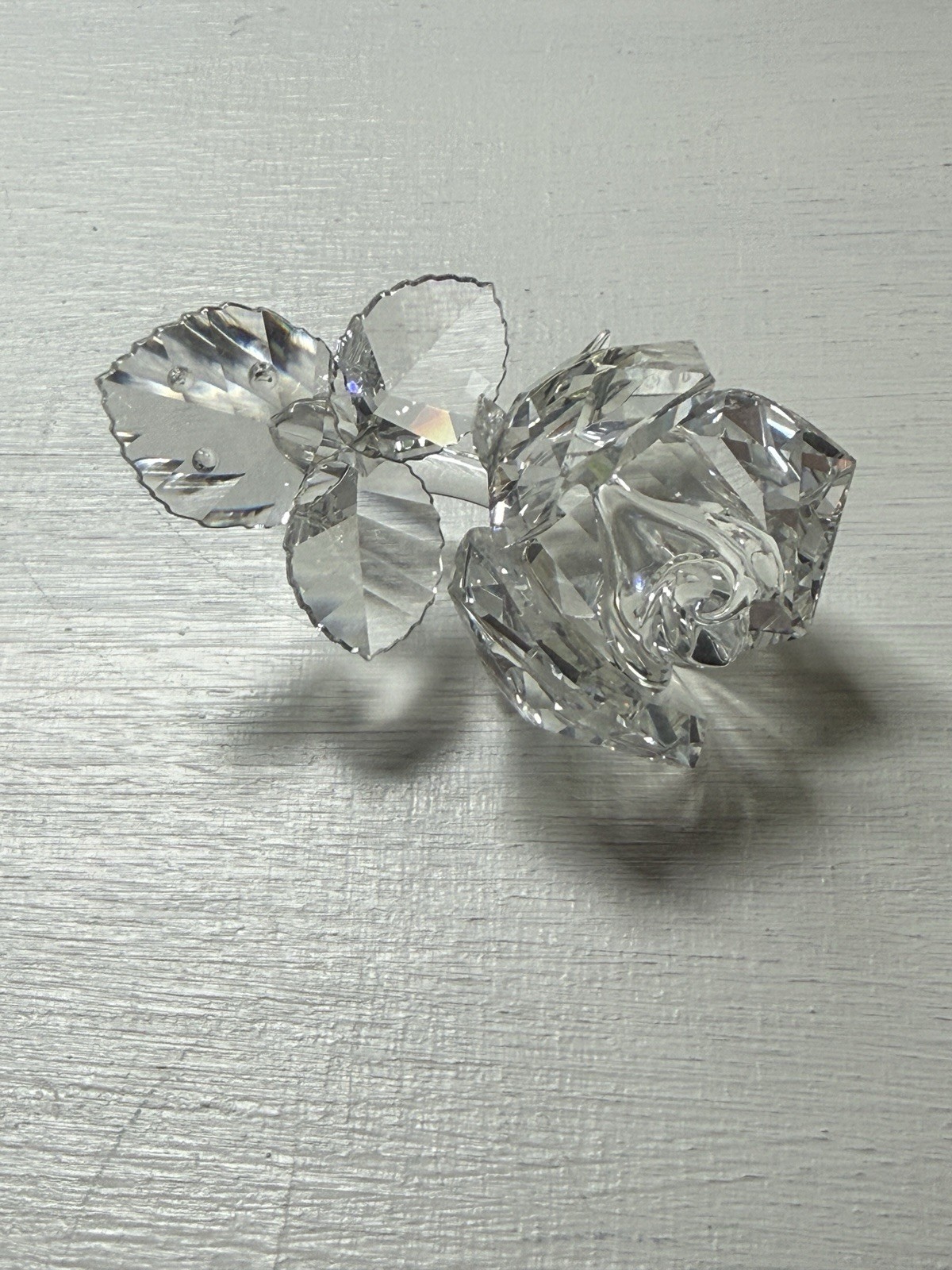 Swarovski Crystal Figurine Rose Stem With Dew Drops Michael Stamey Swarovski Crystal Figurine Rose Stem With Dew Drops Michael Stamey