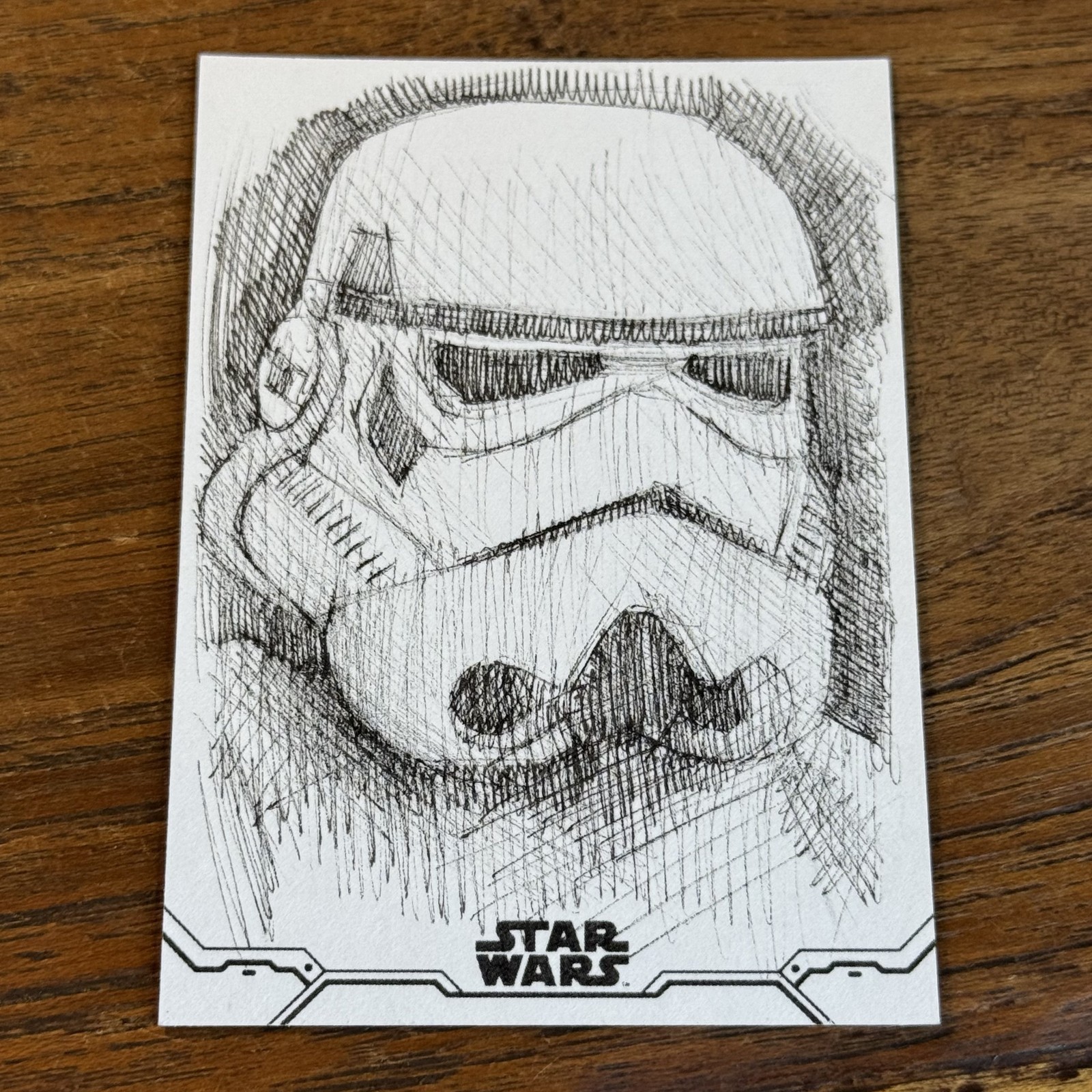 Stormtrooper 2020 Topps Star Wars Holocron SKETCH 1/1 Card by Andrew Fry