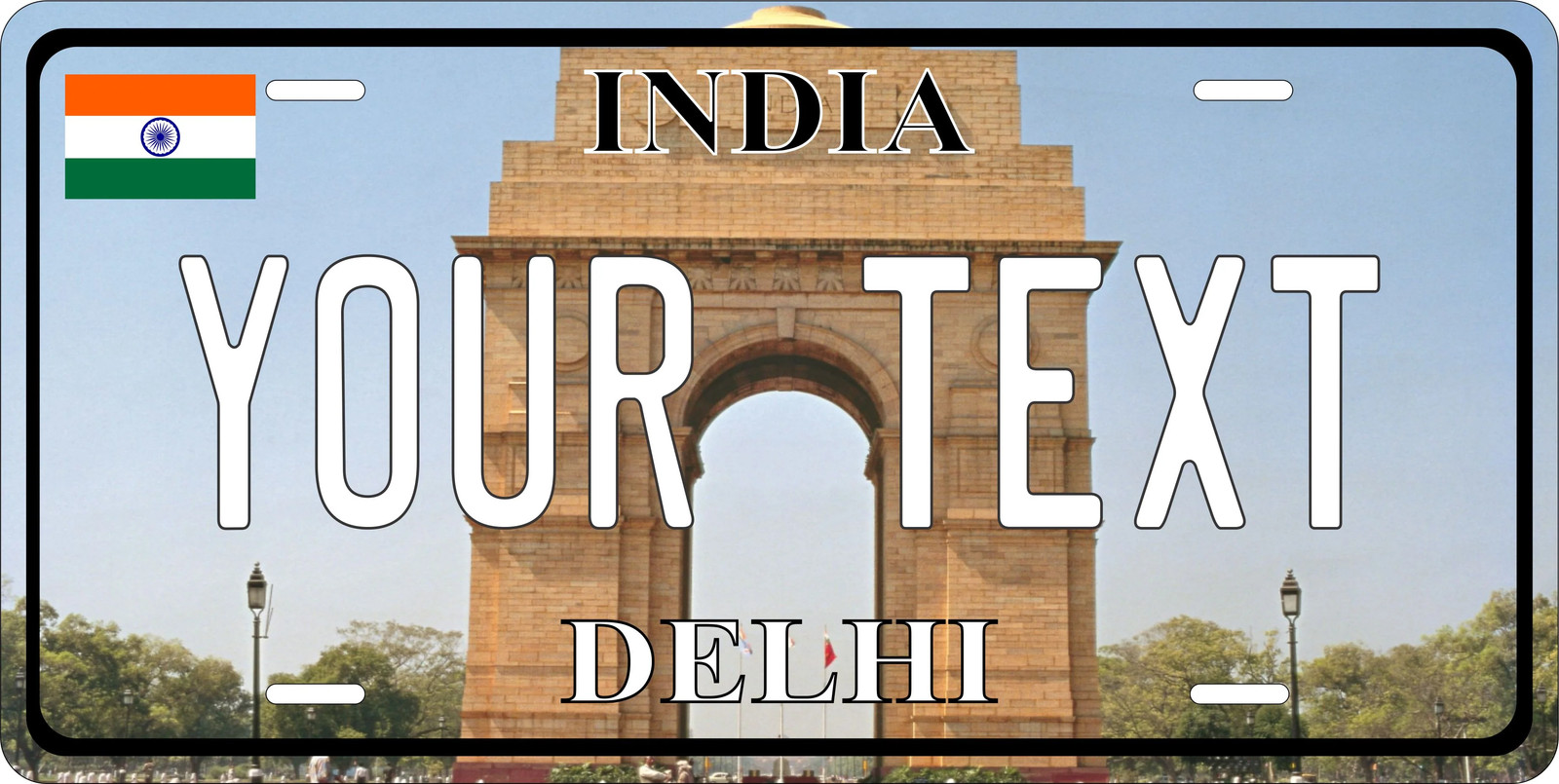 Delhi India City Asia Novelty License Plate Custom Auto Bike Motorcycle Delhi India City Asia Novelty License Plate Custom Auto Bike Motorcycle