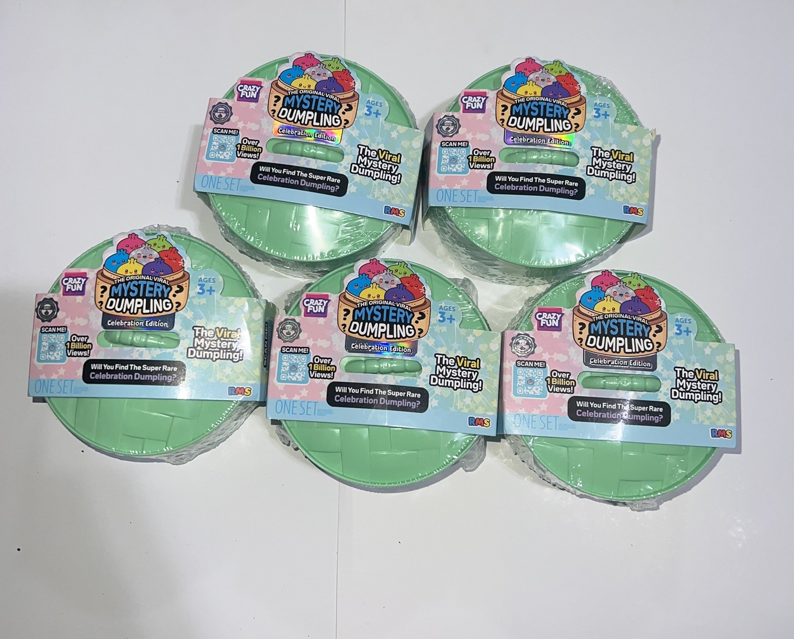 Lot of 5 RMS CrazyFun Mystery Dumpling Celebration Edition Blind Pack five below