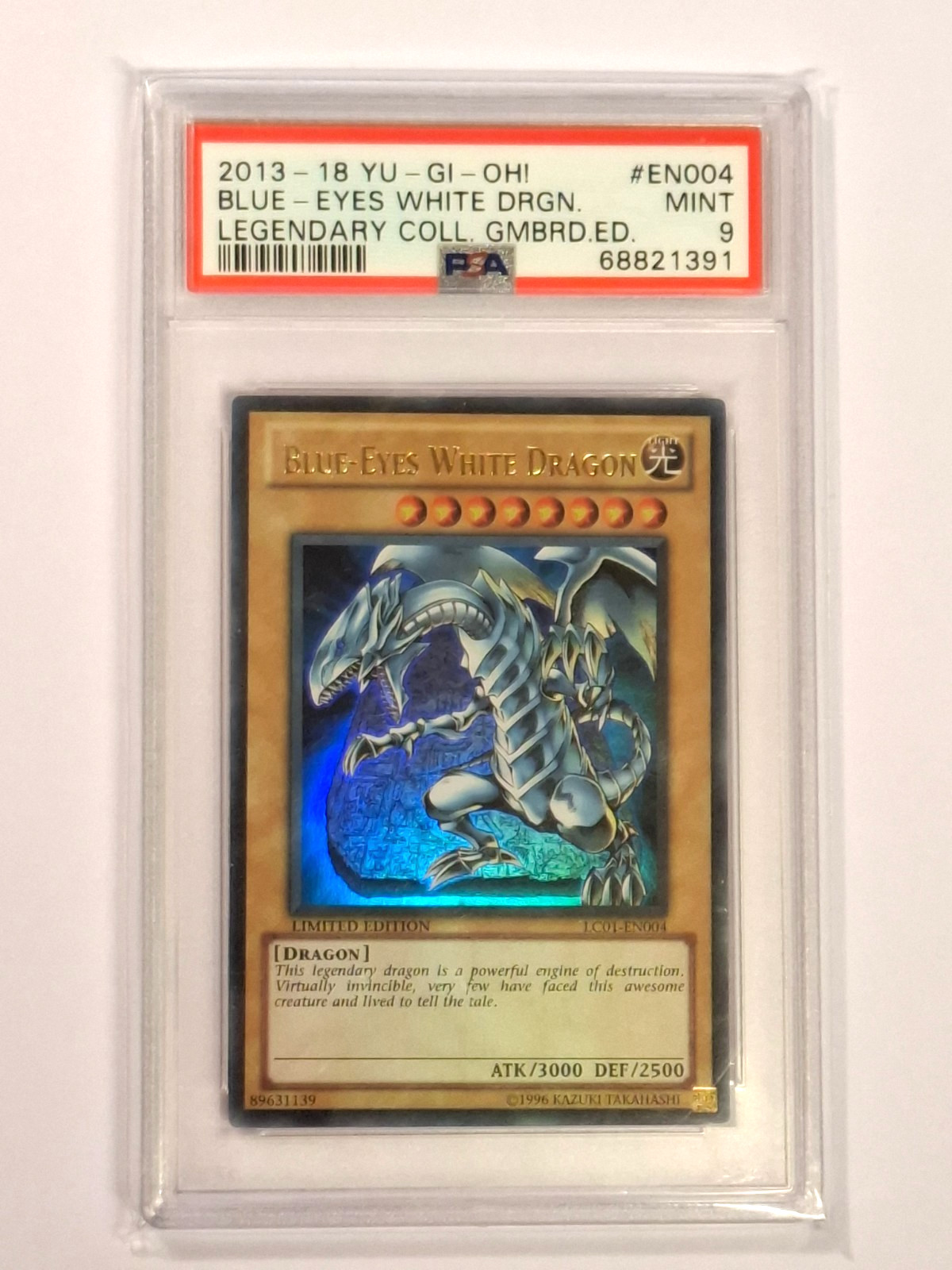Yu-Gi-Oh Blue-Eyes White Dragon Legendary Collection LC01-EN004 PSA 9