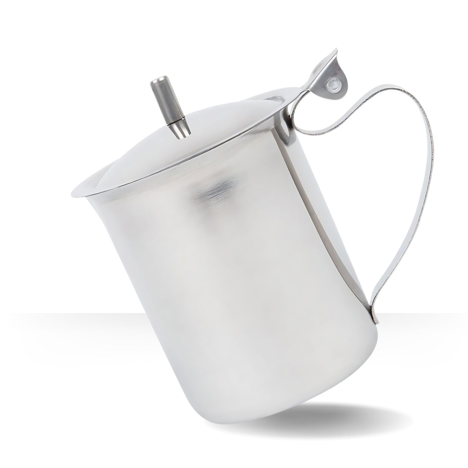 Creamer with Lid 10 Oz, Coffee Creamer Container, Small Stainless Steel Milk Pit Creamer with Lid 10 Oz, Coffee Creamer Container, Small Stainless Steel Milk Pit