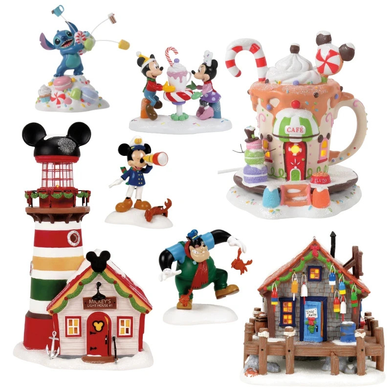Dept 56 2026 DISNEY VILLAGE SET/7 MICKEY'S PEPPERMINT VILLAGE & COASTAL VILLAGE