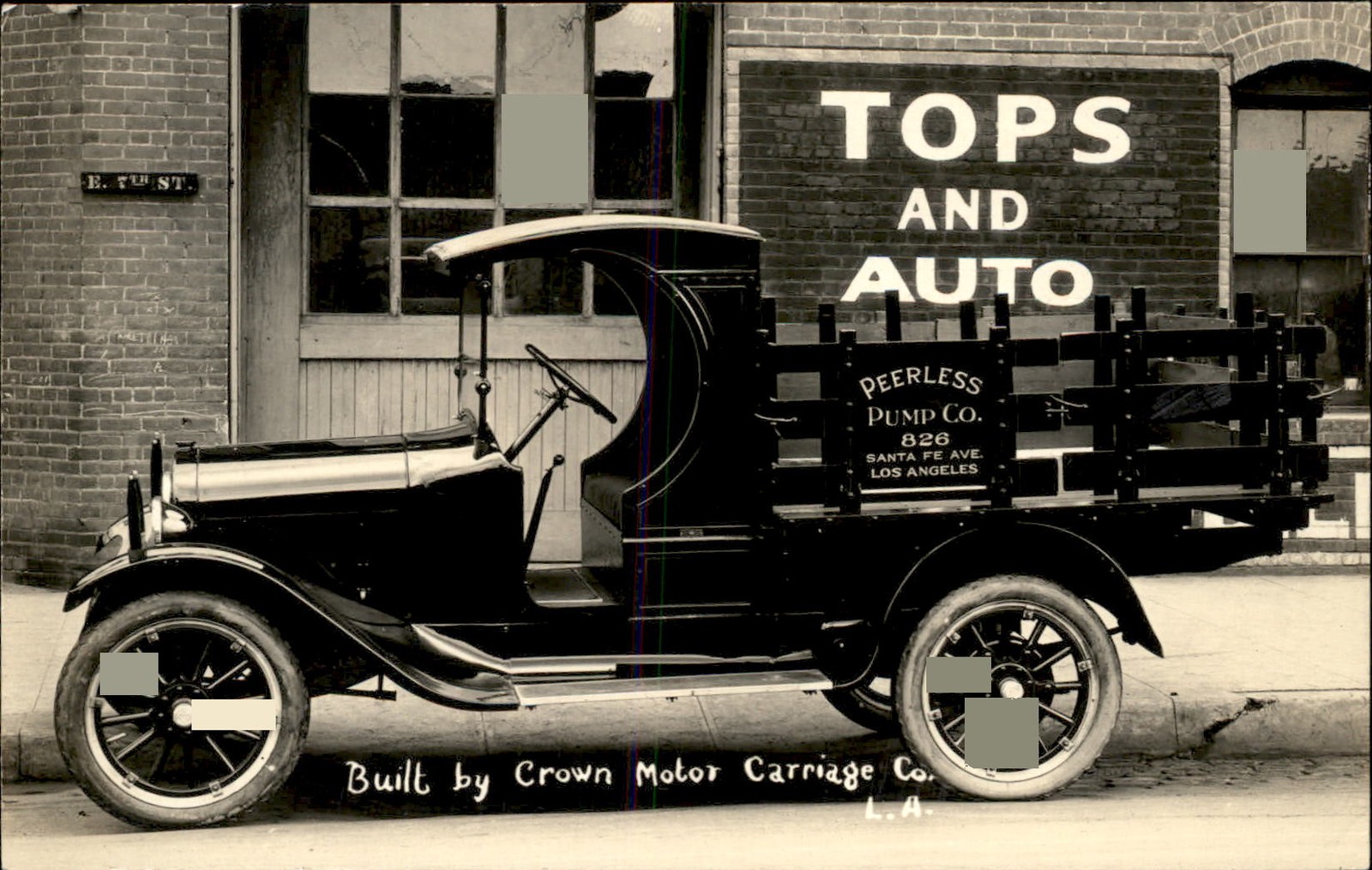 Los Angeles CA Crown Motor Carriage Truck c1920 RPPC A++ PHOTOGRAPHY bhn