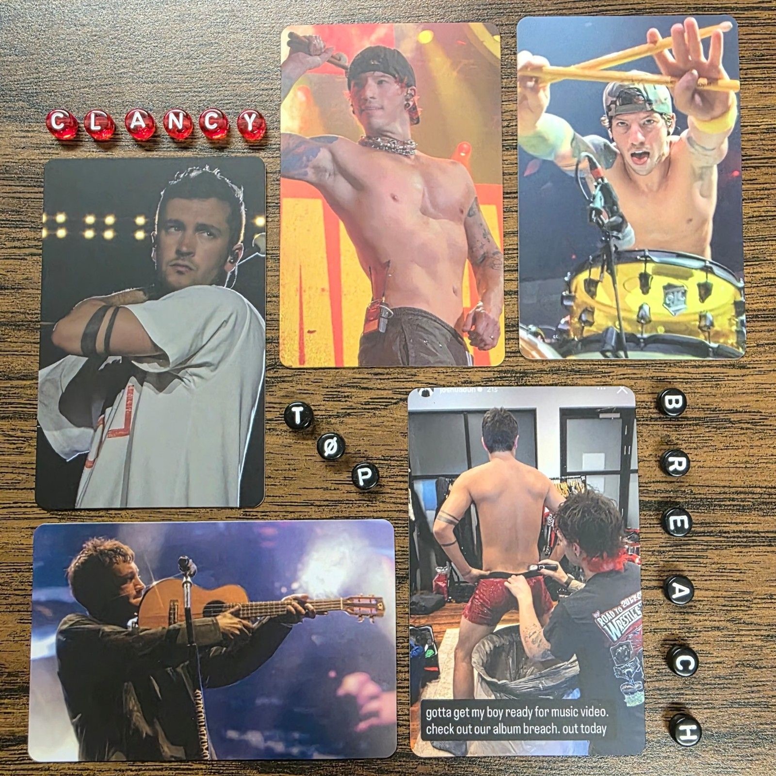 CLANCY / BREACH Twenty One Pilots Photocard Set of 5 Tyler Joseph & Josh Dun CLANCY / BREACH Twenty One Pilots Photocard Set of 5 Tyler Joseph & Josh Dun