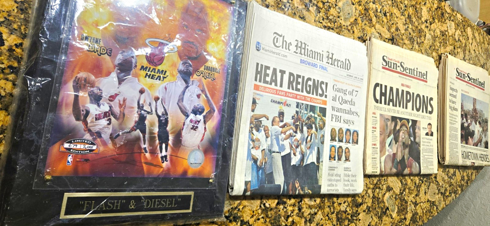 2006 Miami Heat Championship Newspaper Lot: Sun-Sentinel & Miami Herald 2006 Miami Heat Championship Newspaper Lot: Sun-Sentinel & Miami Herald