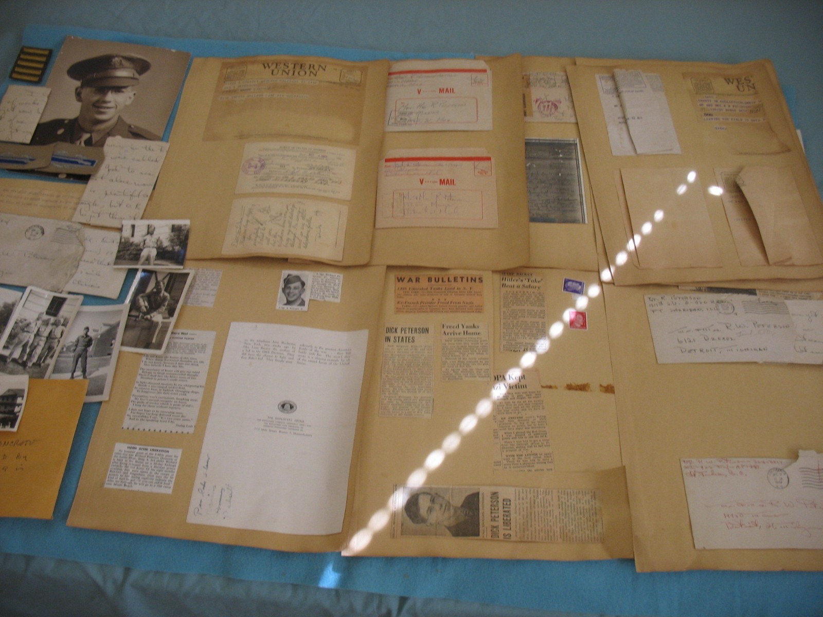 WWII US Army 106th Div. POW Battle Bulge photos letters etc Sgt Richard Peterson