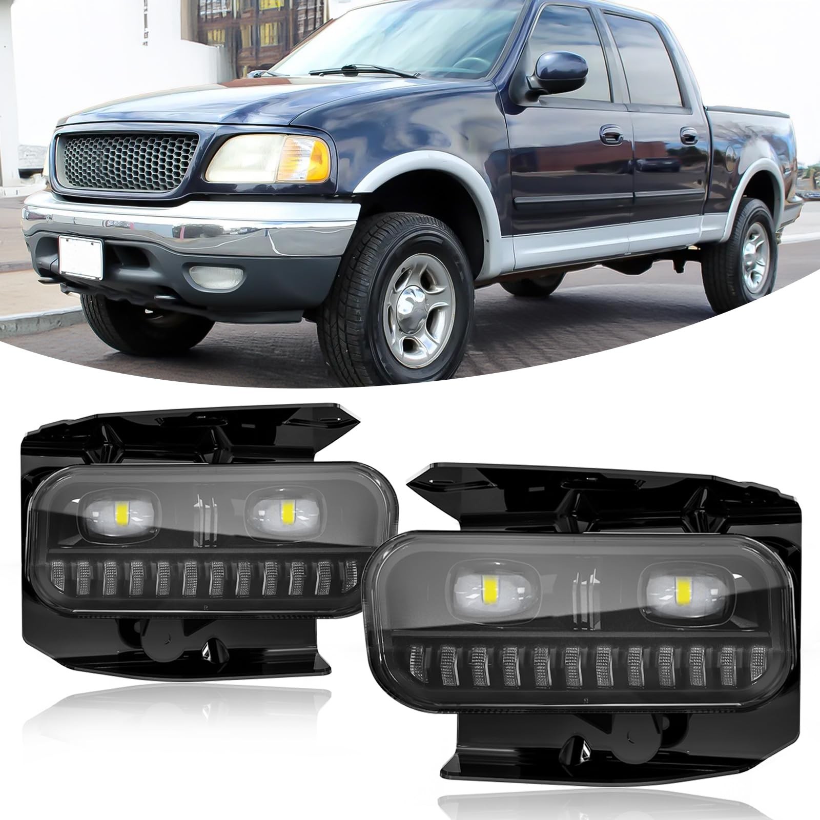 Daikokuya Led Fog Lights for 1999-2003 Ford F150 / 1999-2002 Expedition