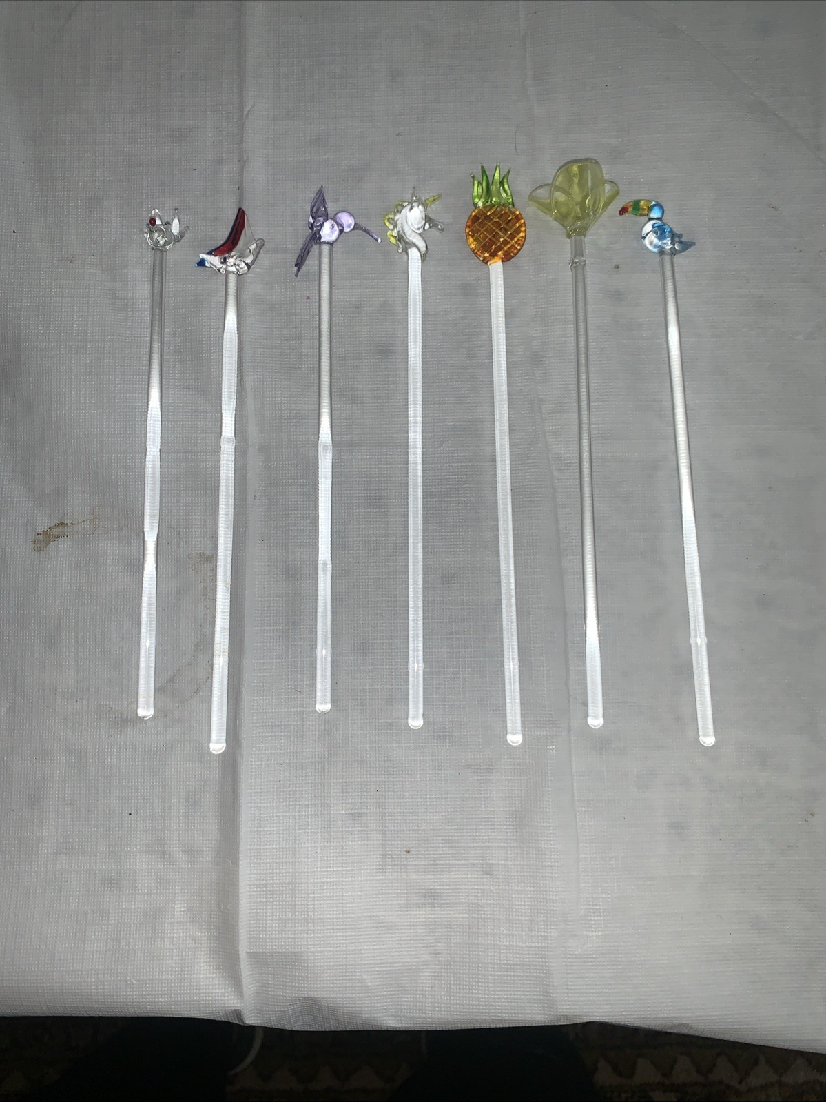 Set 7 Princess House Crystal Stirrers Set 7 Princess House Crystal Stirrers