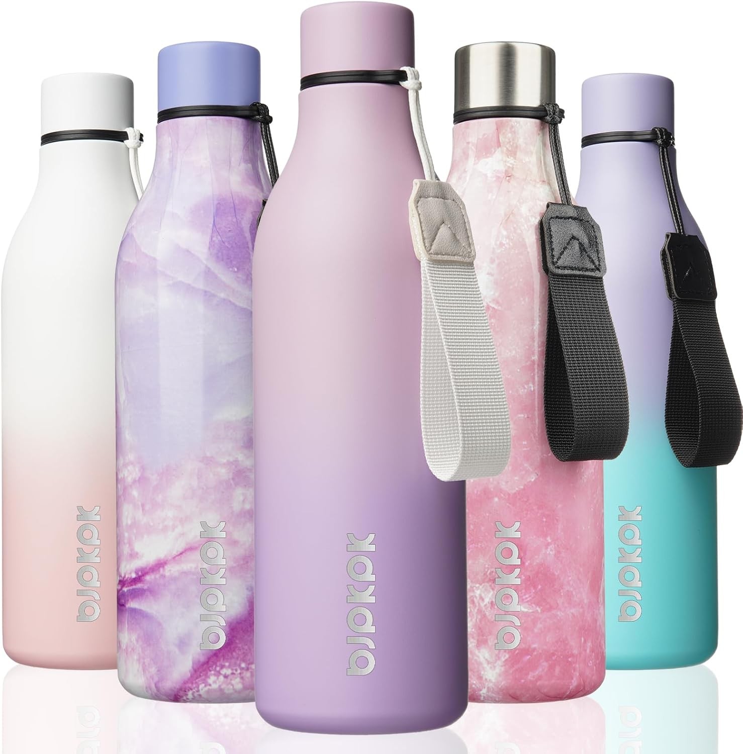BJPKPK Insulated Water Bottles, 25 oz Stainless Steel Metal Water Bottle with St BJPKPK Insulated Water Bottles, 25 oz Stainless Steel Metal Water Bottle with St