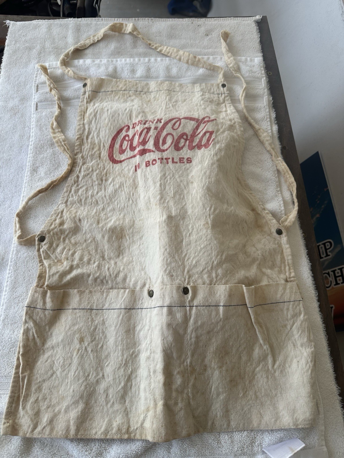 Vintage 1940’s-60’s Coca-Cola In Bottles Advertising Vendor's Apron