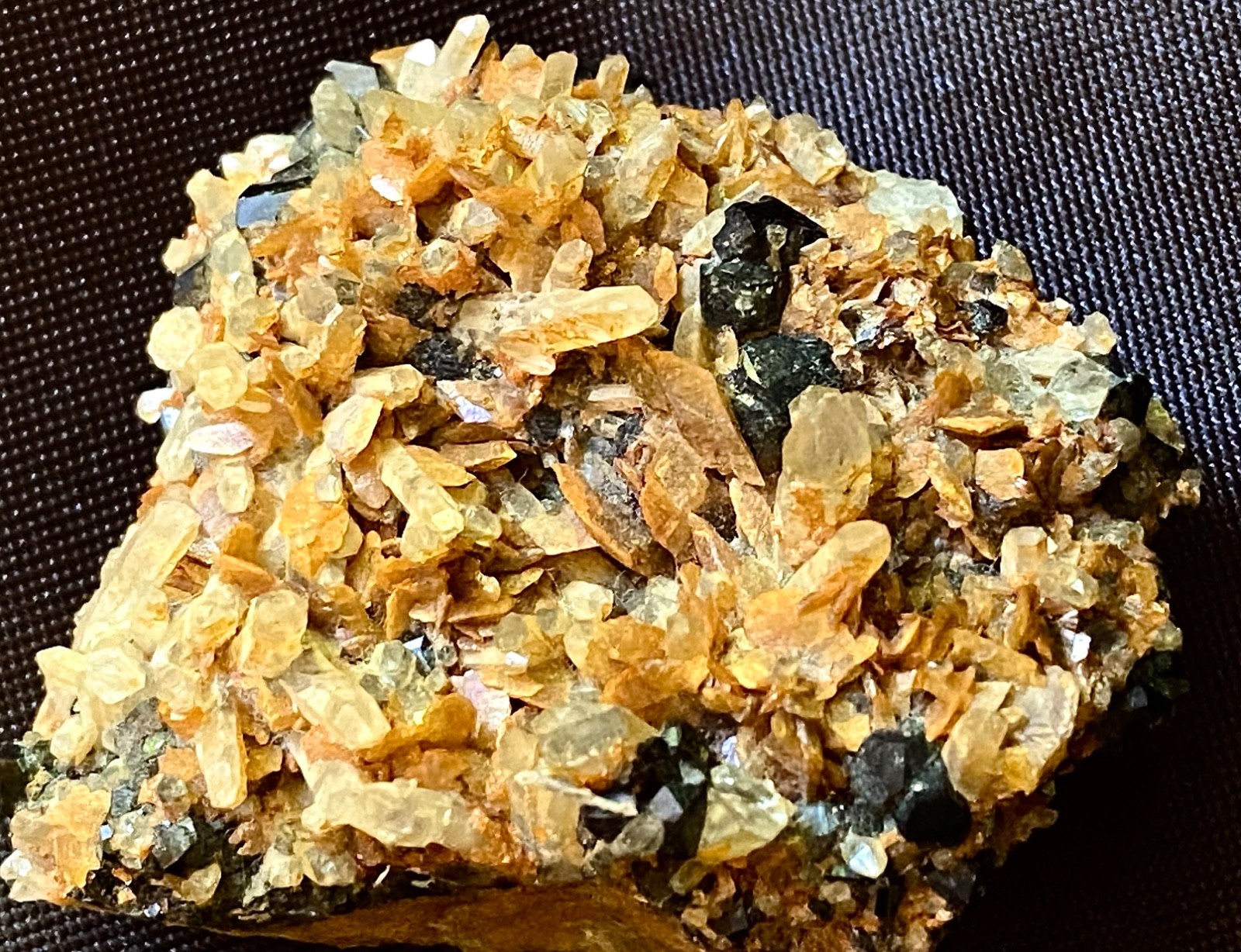 Vintage Augite Pyroxene Crystal Vernon NJ Franklin District Old Label Specimen