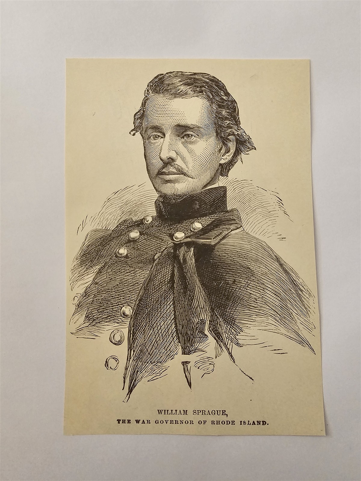 William Sprague 1883 Civil War Portrait Picture William Sprague 1883 Civil War Portrait Picture