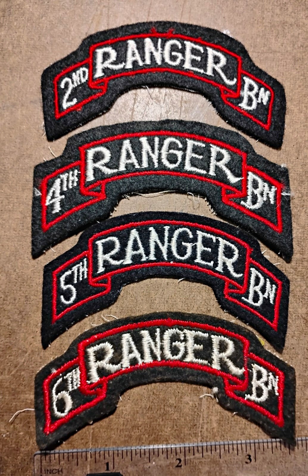 WW2 Ranger Battalion Military Tabs  U.S. Army