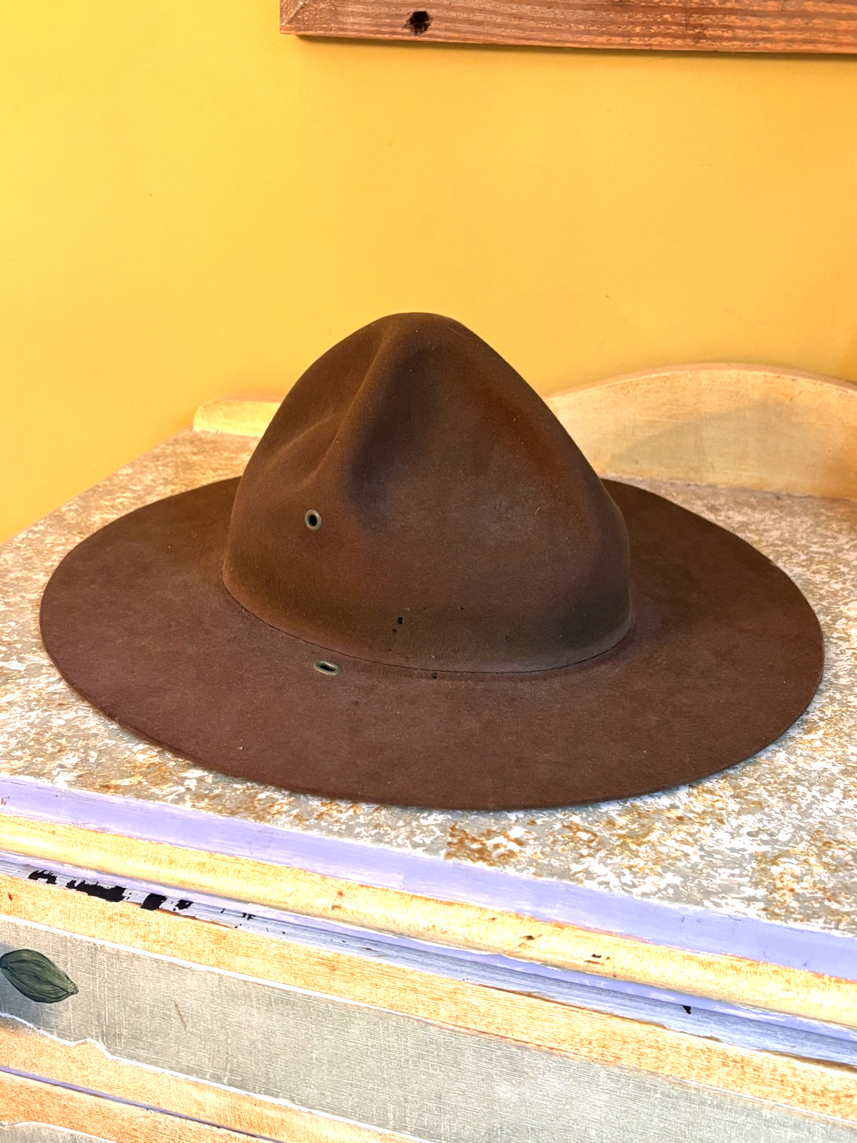 Vintage Stetson Boy Scouts BSA Scout Master Felt Campaign Hat Campaigner Vintage Stetson Boy Scouts BSA Scout Master Felt Campaign Hat Campaigner